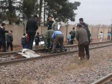 برخورد قطار با عابر پیاده در اراک