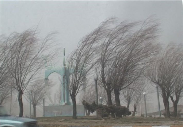 سرعت باد در استان مرکزی